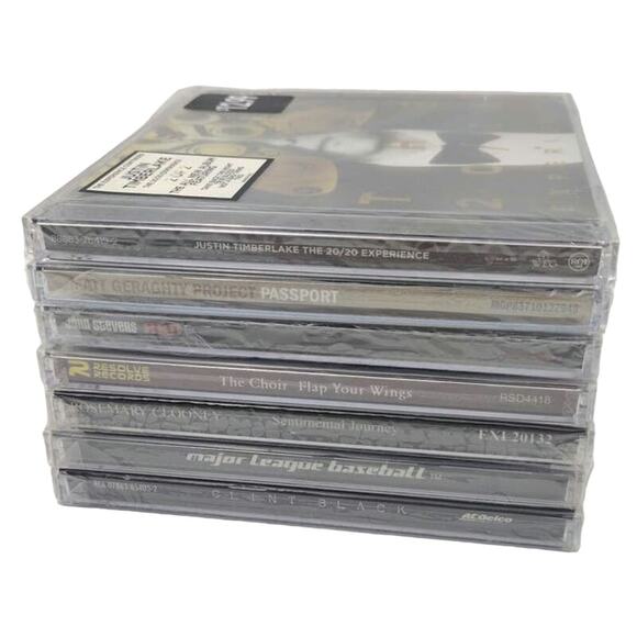 7 CD Lot Justin Timberlake John Stevens Clint Black MLB Pop Country Brand New - Picture 1 of 5